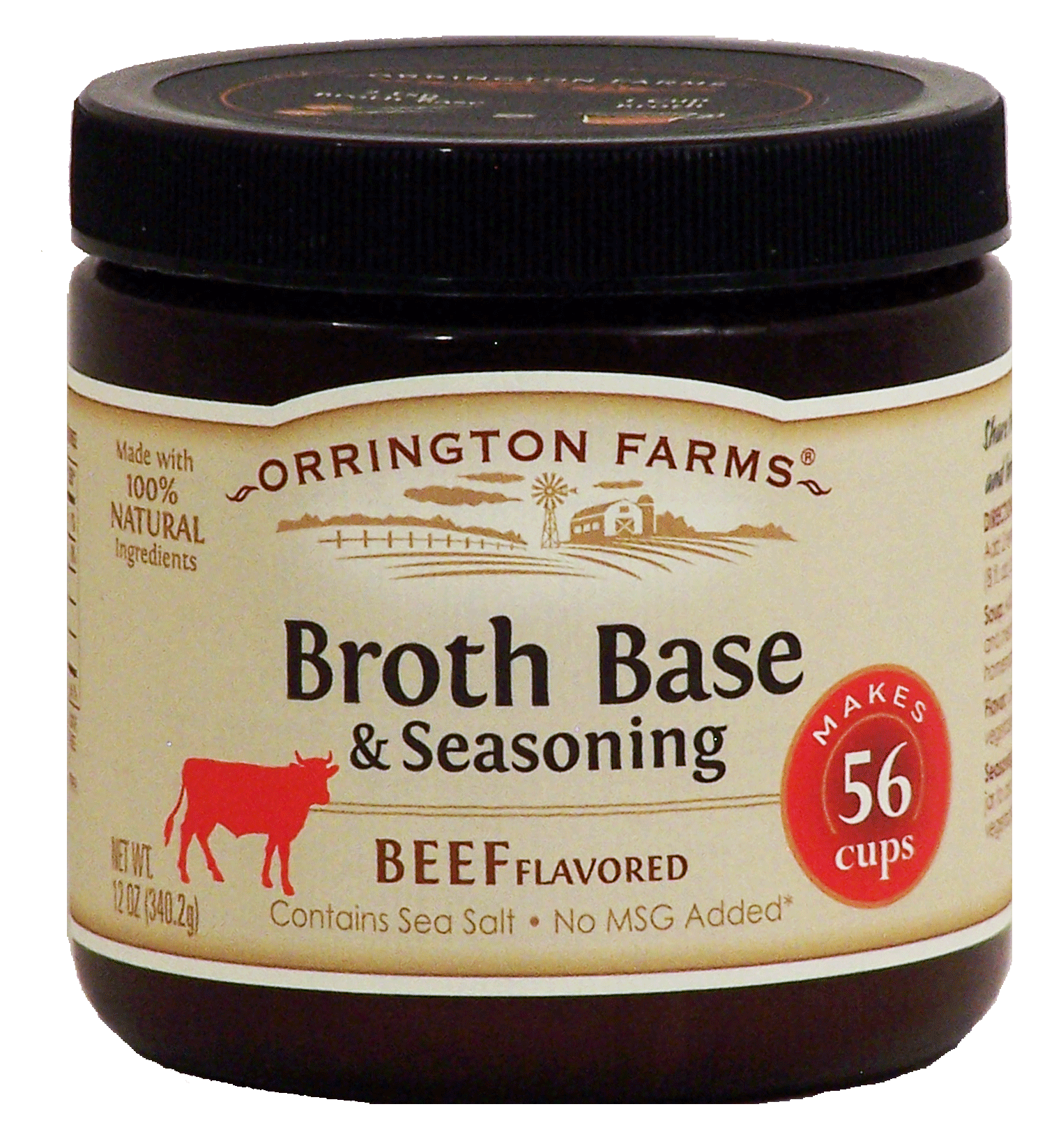 Orrington Farms  beef broth base & seasoning, contains sea salt, no MSG added, makes 56 cups Full-Size Picture